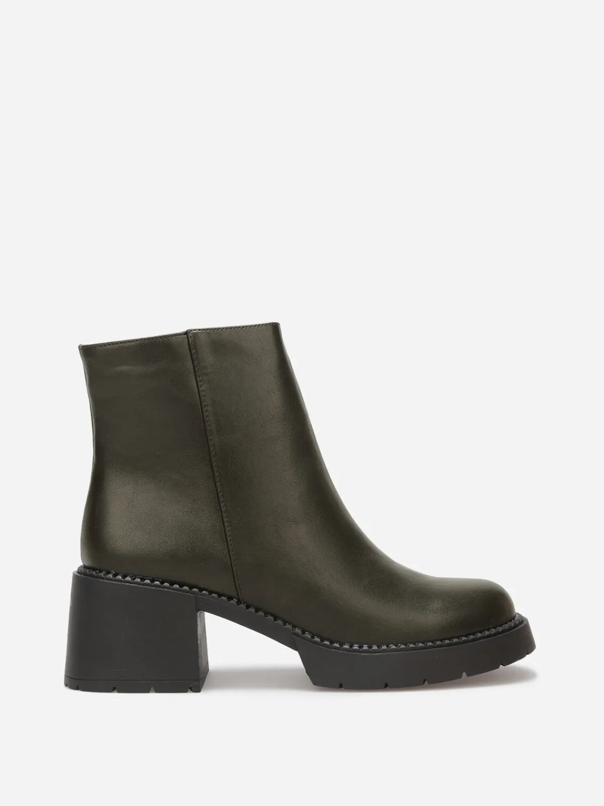 Hot La Modeuse Bottines à talon et semelle crantés Vert