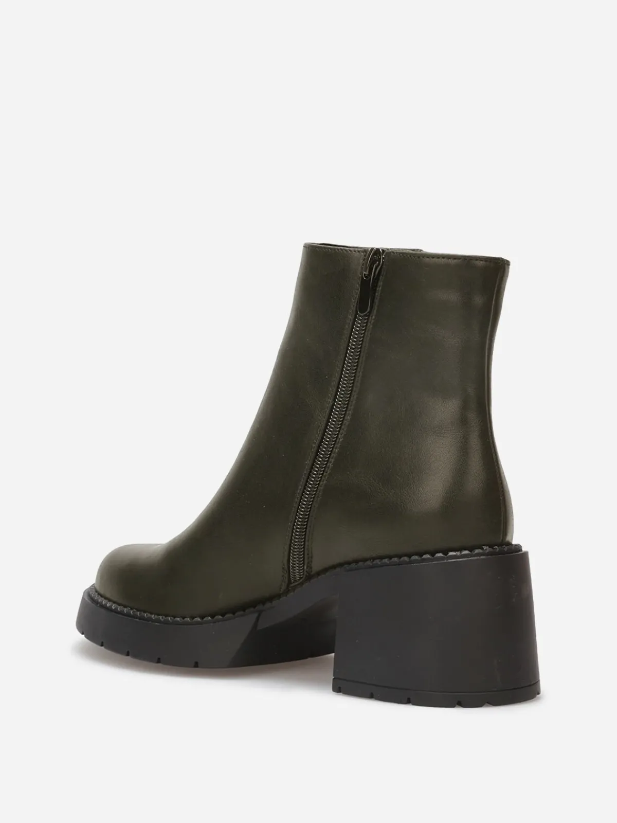 Hot La Modeuse Bottines à talon et semelle crantés Vert