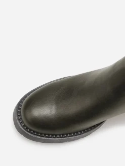 Hot La Modeuse Bottines à talon et semelle crantés Vert