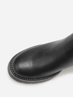 New La Modeuse Bottines à talon et semelle crantés Noir