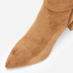 Clearance La Modeuse Bottines avec boucle ornée de strass Camel