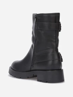 Outlet La Modeuse Bottines avec brides à boucle Noir