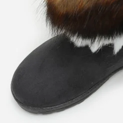 Best La Modeuse Bottines avec tige effet fourré Gris