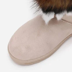 Online La Modeuse Bottines avec tige effet fourré Beige