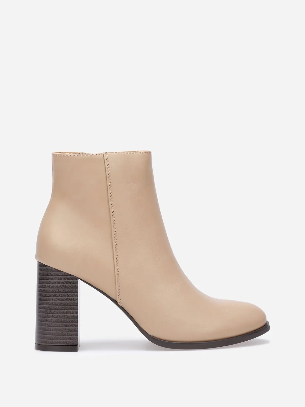 Best La Modeuse Bottines basiques à talon Taupe