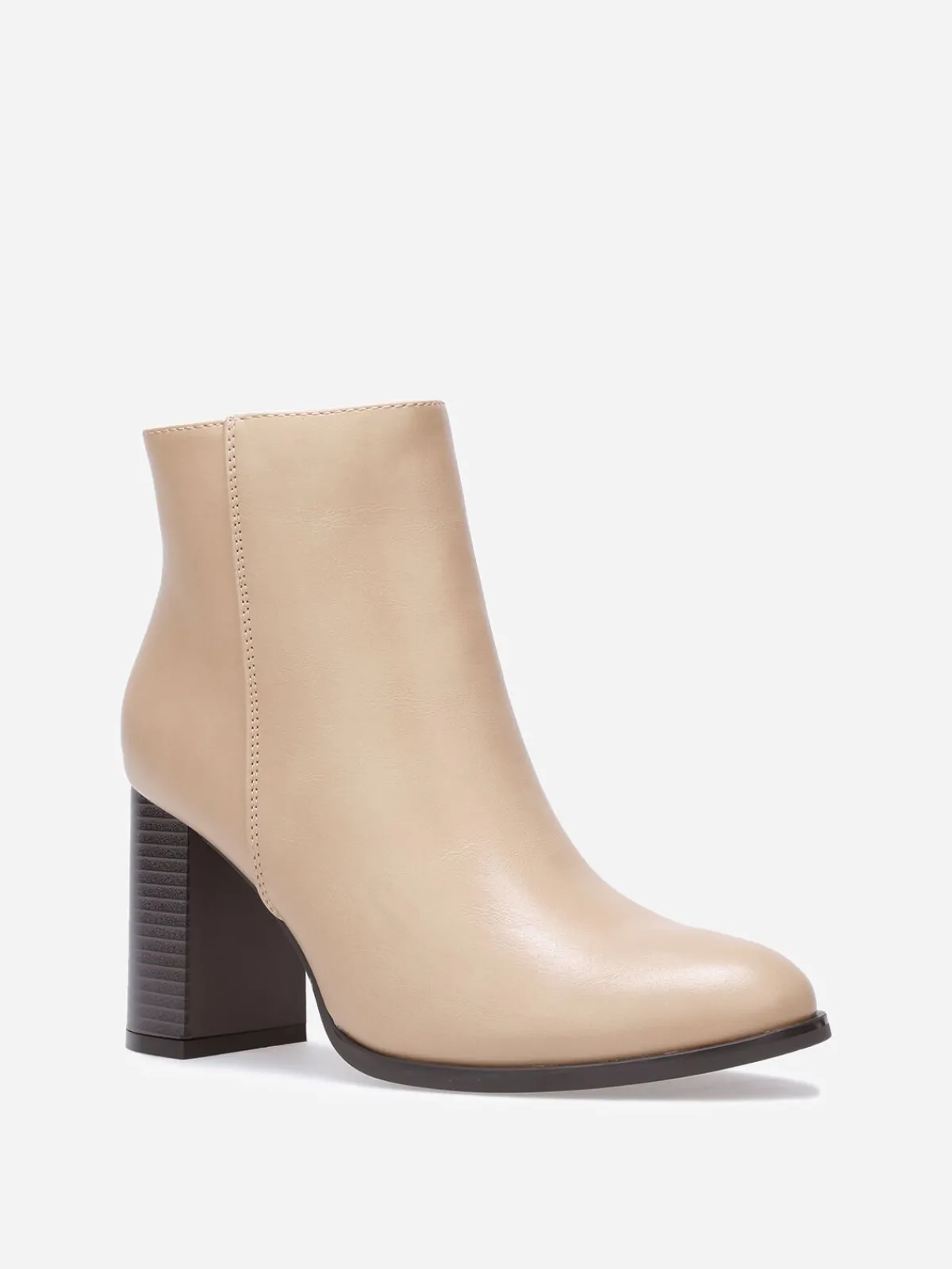 Best La Modeuse Bottines basiques à talon Taupe