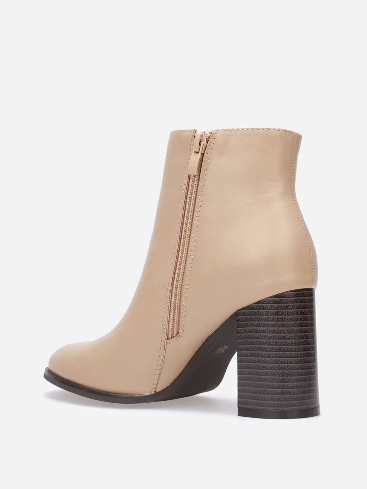 Best La Modeuse Bottines basiques à talon Taupe