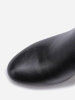 Discount La Modeuse Bottines basiques en simili à talon Noir