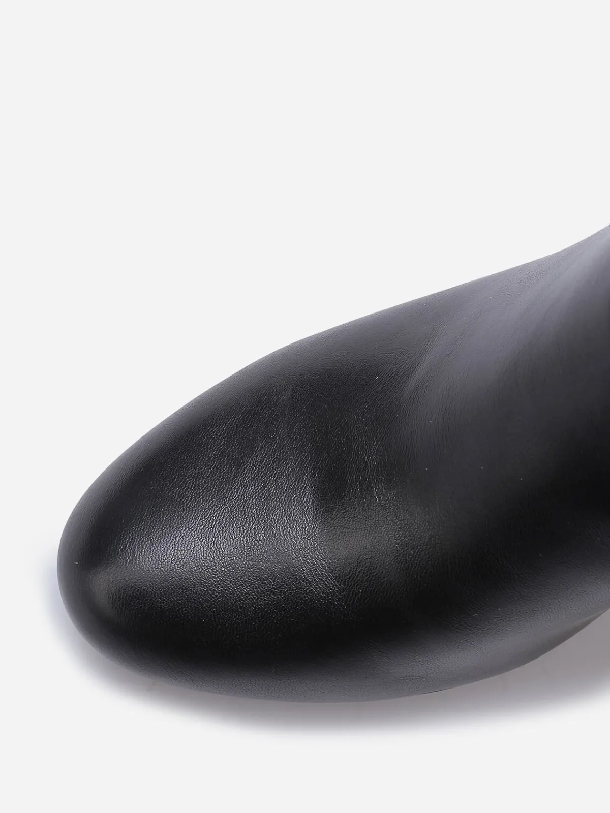 Discount La Modeuse Bottines basiques en simili à talon Noir
