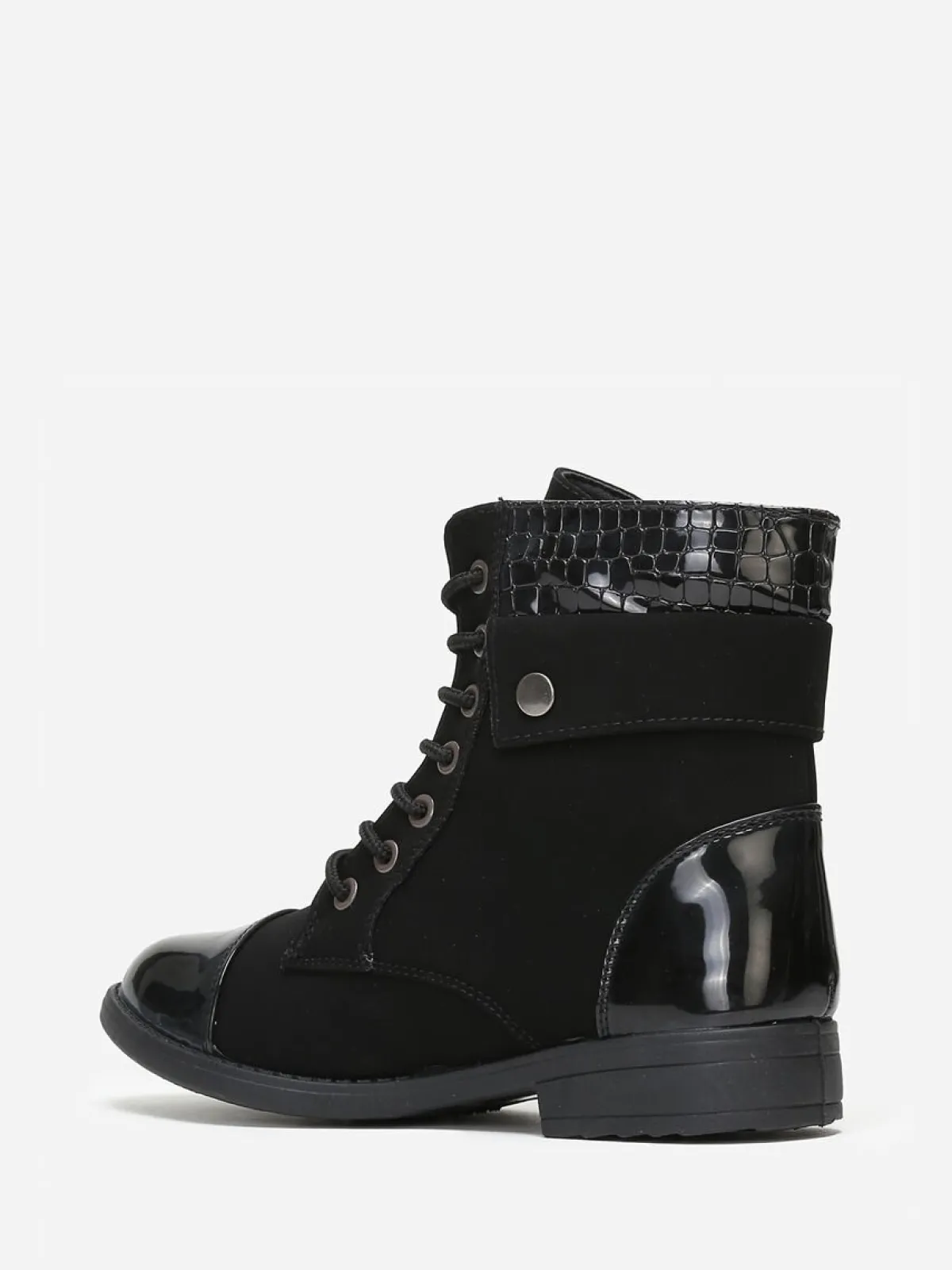 Online La Modeuse Bottines bi-matière avec lacets Noir
