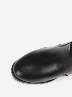 Best La Modeuse Bottines bi-matières à brides décoratives Noir