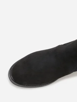 Online La Modeuse Bottines bi-matières à détail métallique Noir