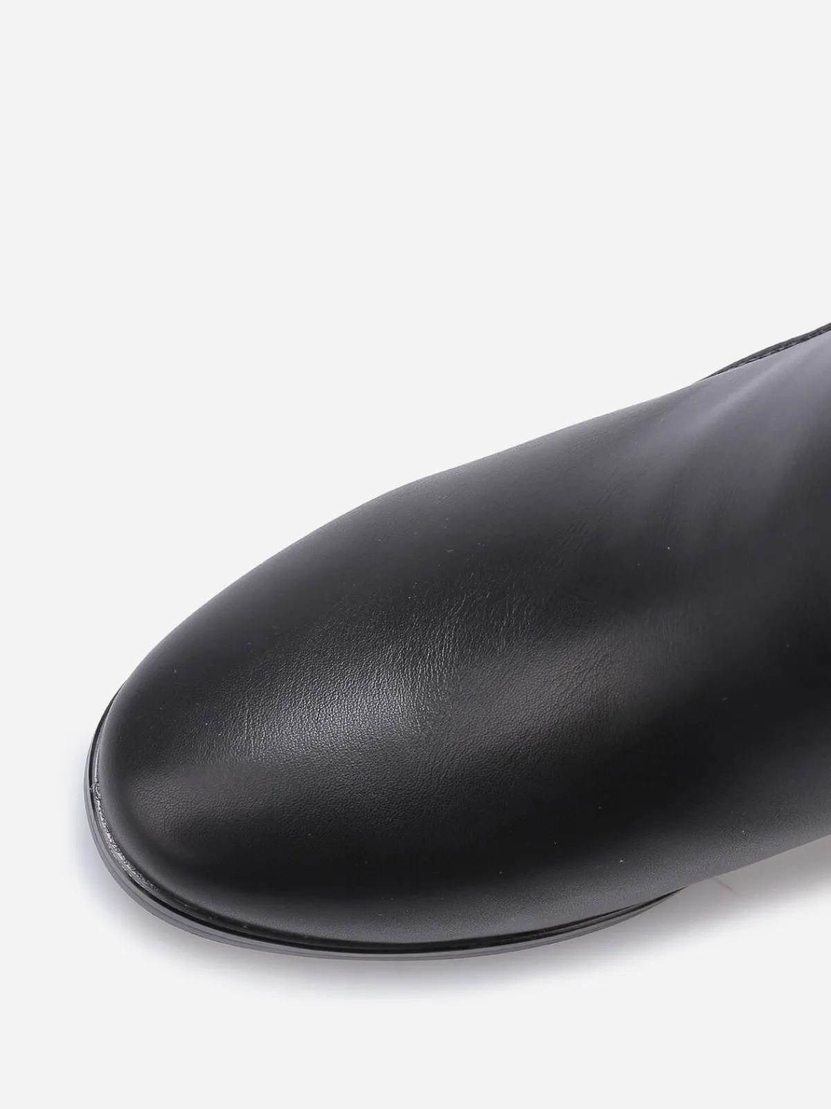 Outlet La Modeuse Bottines bi-matières à talon et boucle Noir