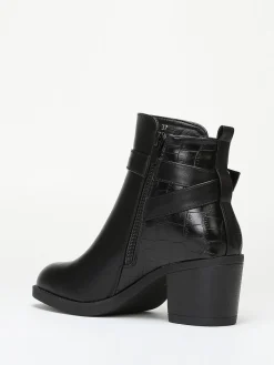 Best La Modeuse Bottines bi-matières  avec bride à boucle Noir