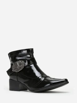 Sale La Modeuse Bottines bout pointu vernies Noir