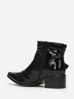 Sale La Modeuse Bottines bout pointu vernies Noir
