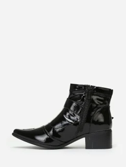 Sale La Modeuse Bottines bout pointu vernies Noir