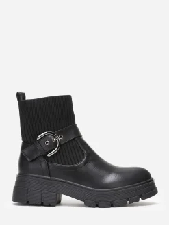 Hot La Modeuse Bottines chaussettes à boucle Noir