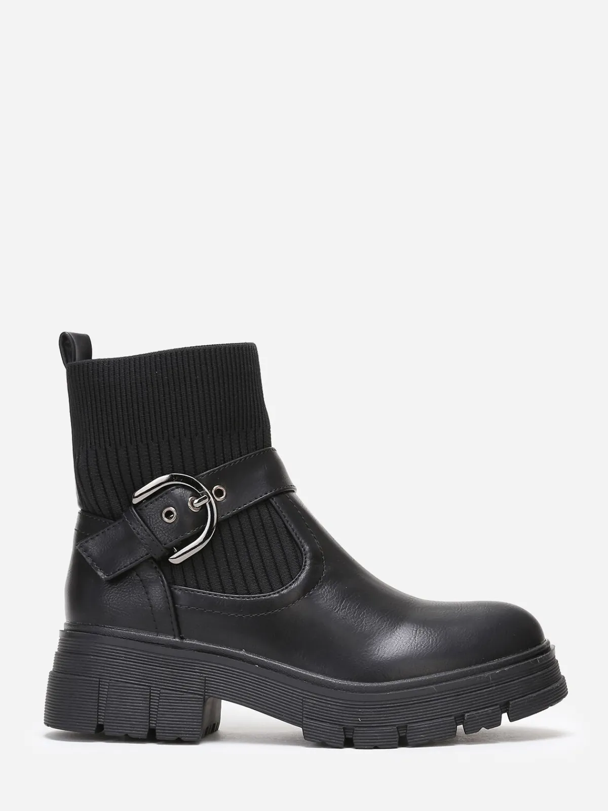 Hot La Modeuse Bottines chaussettes à boucle Noir
