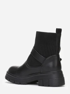 Hot La Modeuse Bottines chaussettes à boucle Noir