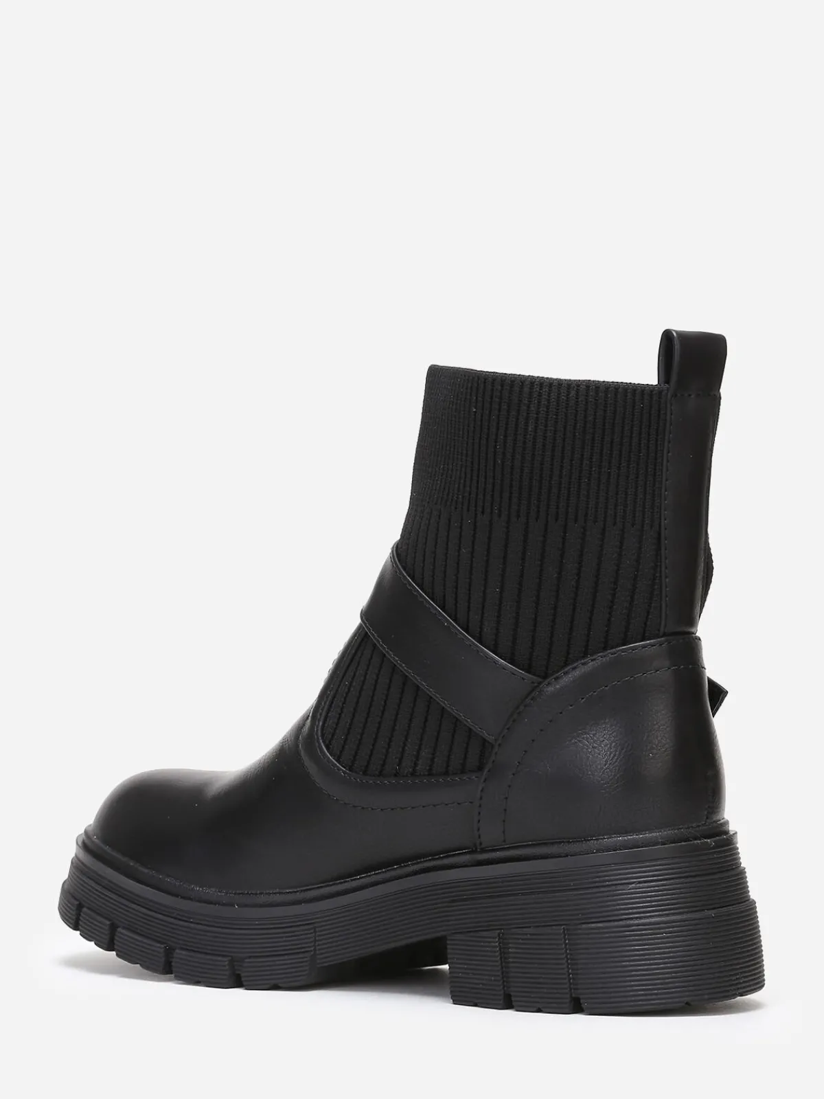 Hot La Modeuse Bottines chaussettes à boucle Noir