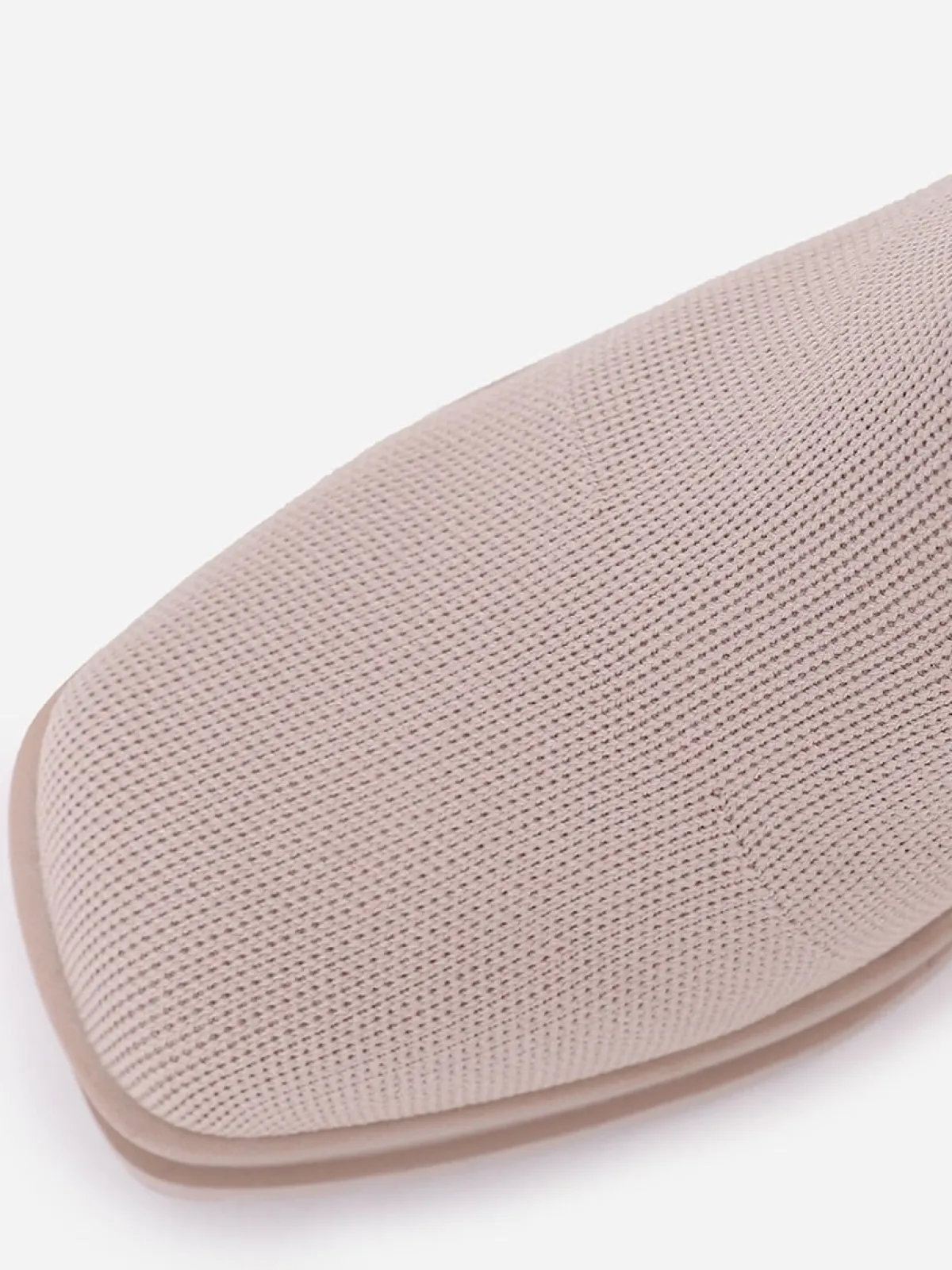 Discount La Modeuse Bottines chaussettes à talon trapèze Beige