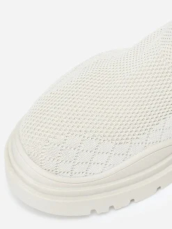 Hot La Modeuse Bottines chaussettes crantées Beige
