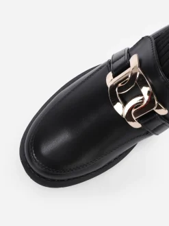 Discount La Modeuse Bottines chaussettes style mocassins Noir
