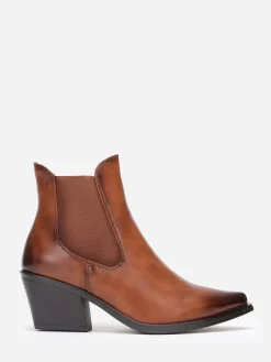 Online La Modeuse Bottines chelsea  à bout pointu Camel