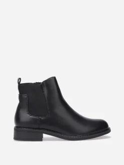 La Modeuse Bottines chelsea à bout rond Noir