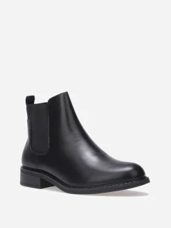 La Modeuse Bottines chelsea à bout rond Noir