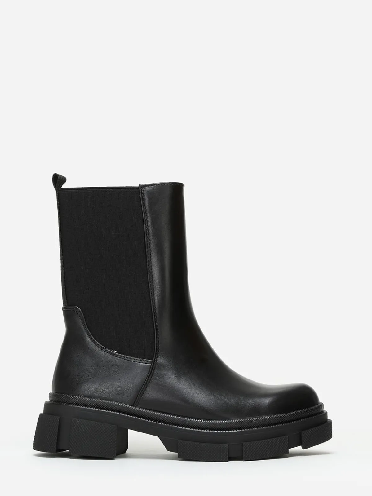 Sale La Modeuse Bottines chelsea à plateforme crantée Noir