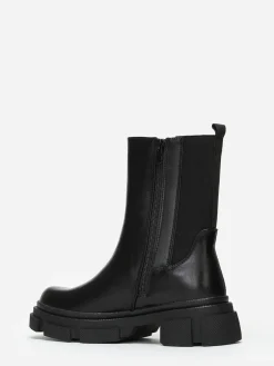 Sale La Modeuse Bottines chelsea à plateforme crantée Noir