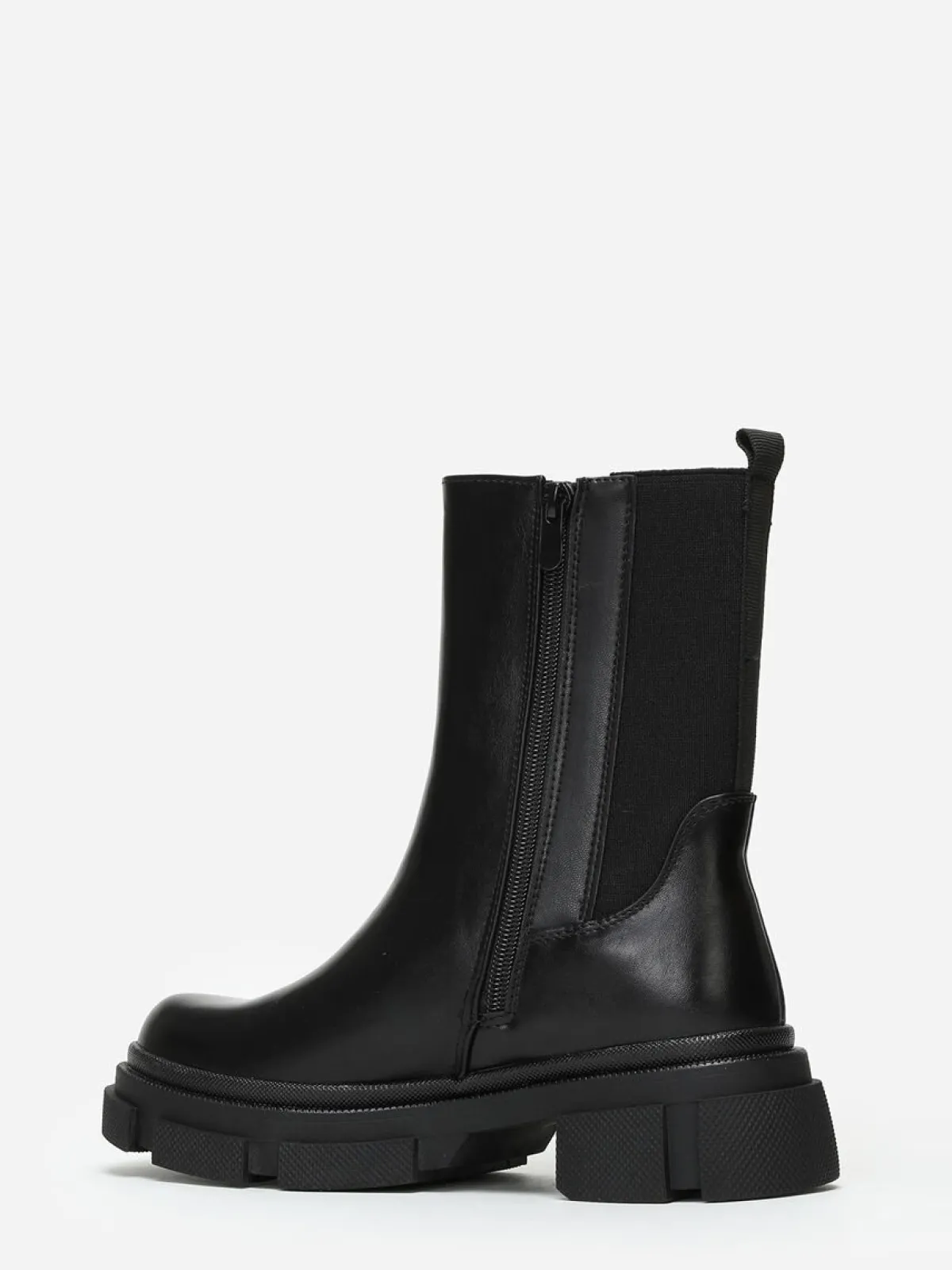 Sale La Modeuse Bottines chelsea à plateforme crantée Noir