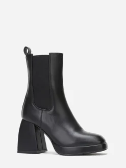 Hot La Modeuse Bottines chelsea à plateforme Noir