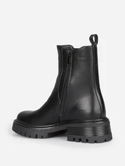 New La Modeuse Bottines chelsea à semelle chunky Noir