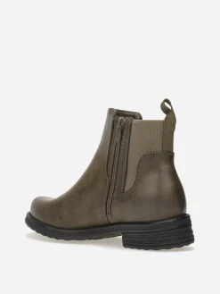La Modeuse Bottines Chelsea à semelle dentelée Vertfoncé