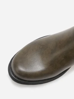 La Modeuse Bottines Chelsea à semelle dentelée Vertfoncé