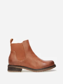 Best La Modeuse Bottines Chelsea à semelle dentelée Camel