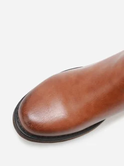 Best La Modeuse Bottines Chelsea à semelle dentelée Camel