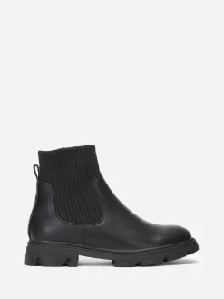 Online La Modeuse Bottines chelsea chaussettes grandes tailles Noir