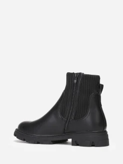 Online La Modeuse Bottines chelsea chaussettes grandes tailles Noir