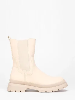 Sale La Modeuse Bottines chelsea de pluie Beige