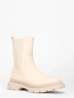 Sale La Modeuse Bottines chelsea de pluie Beige