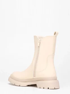 Sale La Modeuse Bottines chelsea de pluie Beige