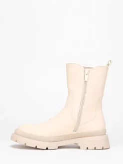 Sale La Modeuse Bottines chelsea de pluie Beige