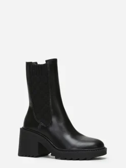 La Modeuse Bottines chelsea effet matelassé Noir
