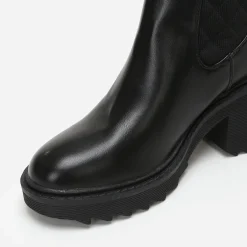 La Modeuse Bottines chelsea effet matelassé Noir