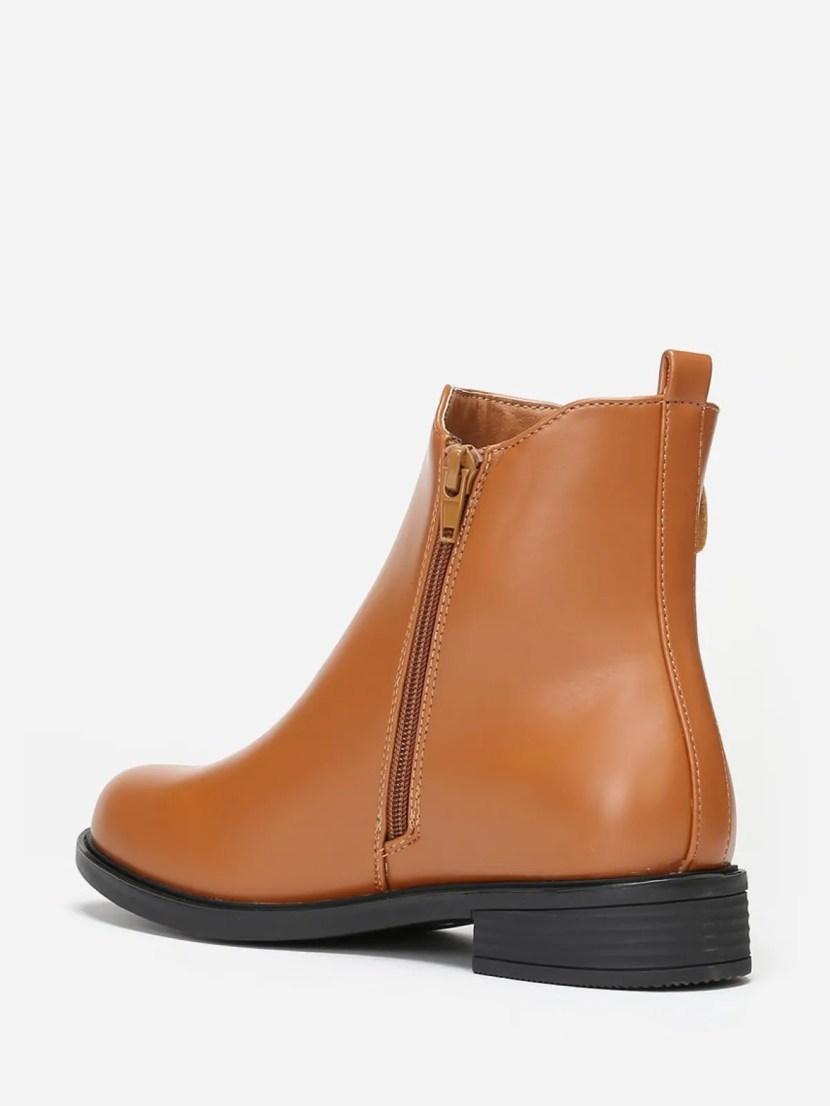 Clearance La Modeuse Bottines chelsea en simili à boucle Camel