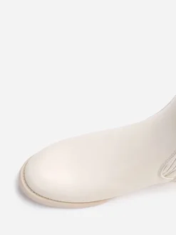 Hot La Modeuse Bottines chelsea style chaussettes Beige
